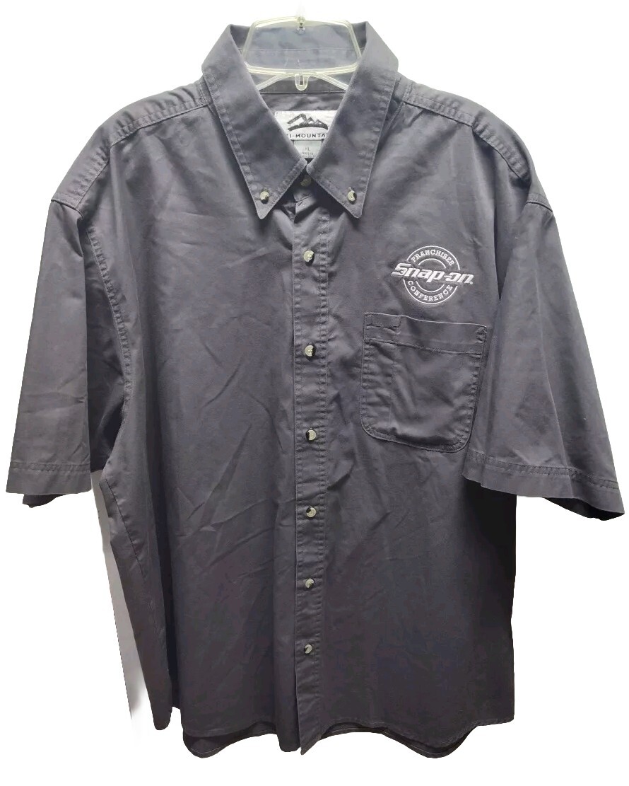 Snap On Tools Tri mountain Button Down Short Slee… - image 1