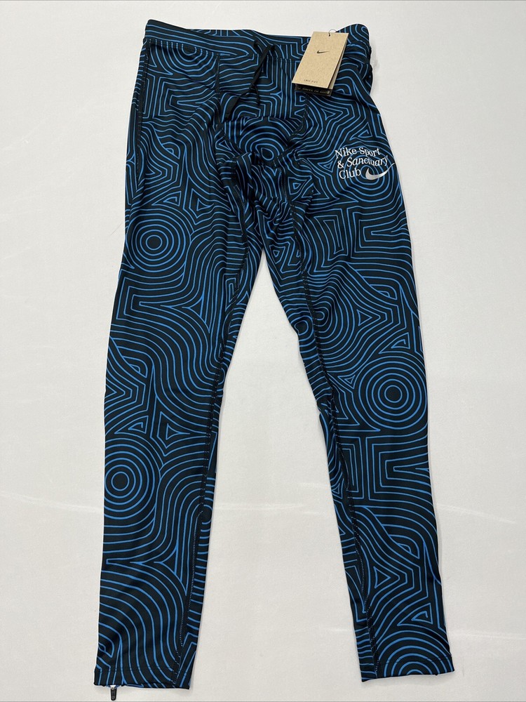 $80 Nike Challenger Running Tights Mens Size S Navy Blue NWT FB9034-406