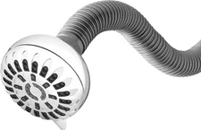 PowerPulse Flexible Neck Shower Head Adjustable Shower Head for All Heights Chr