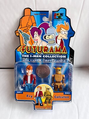 Neu Ovp Toynami Futurama The I-Men Kollektion Fry & Calculon Toy Figur Set 2004