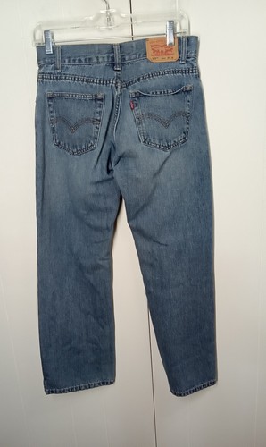 Levis Jeans Boys 16 Reg Blue Med Wash 505 Straight - Picture 2 of 9