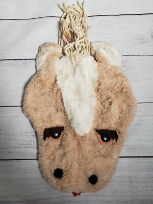 VINTAGE Master Industries Pajama Zipper Bag - Animal Head - Horse / Donkey