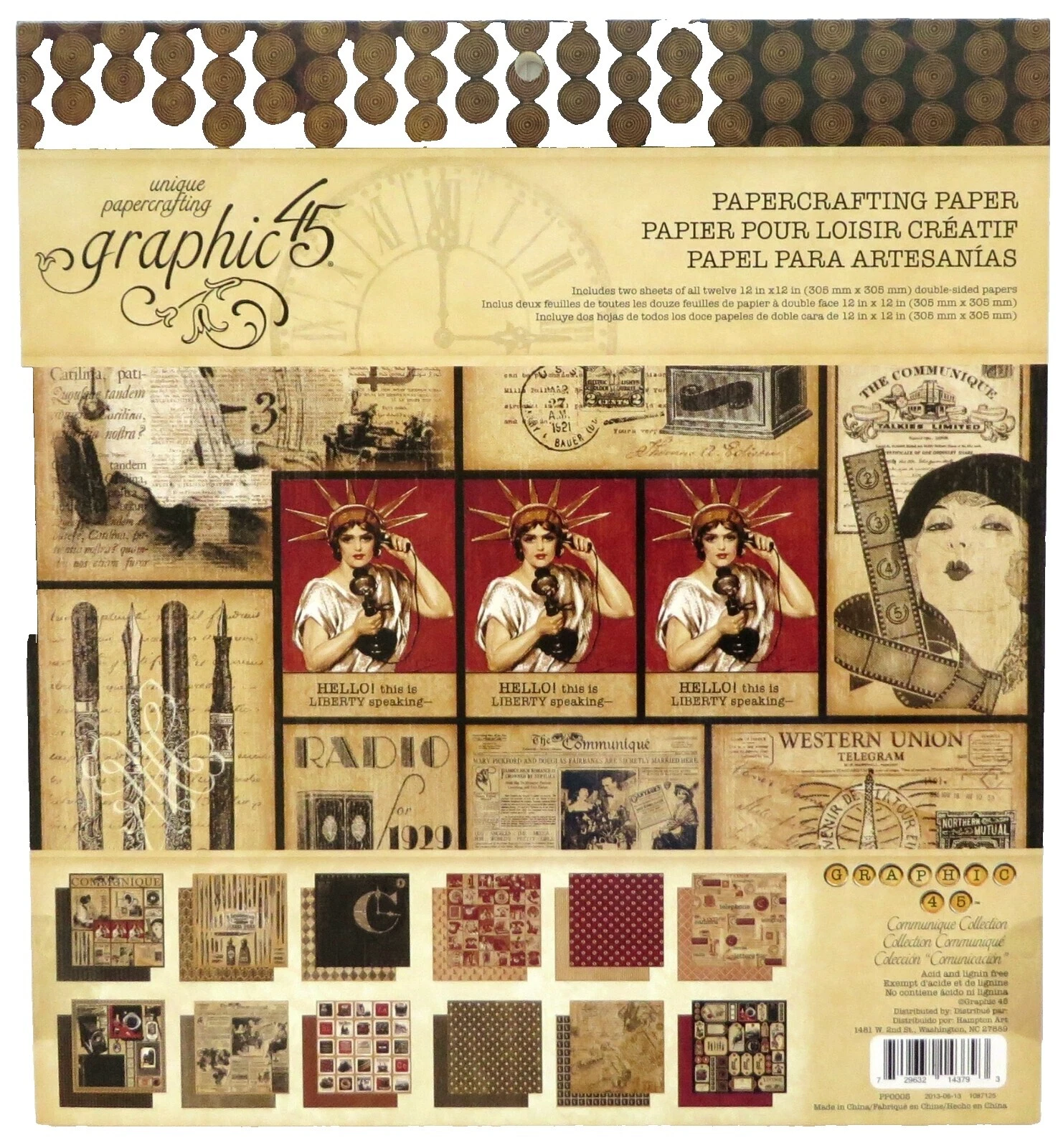 Cartulina Scrapbooking Hecho a Mano Graphic 45 no