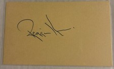 Reggie Reg Kerr Hand Signed Auto Autograph Index Card Chicago Blackhawks Oilers