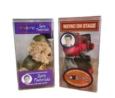 Set of 2 NSYNC Collectible 2000 Limited Edition RARE Bear Justin Timberlake