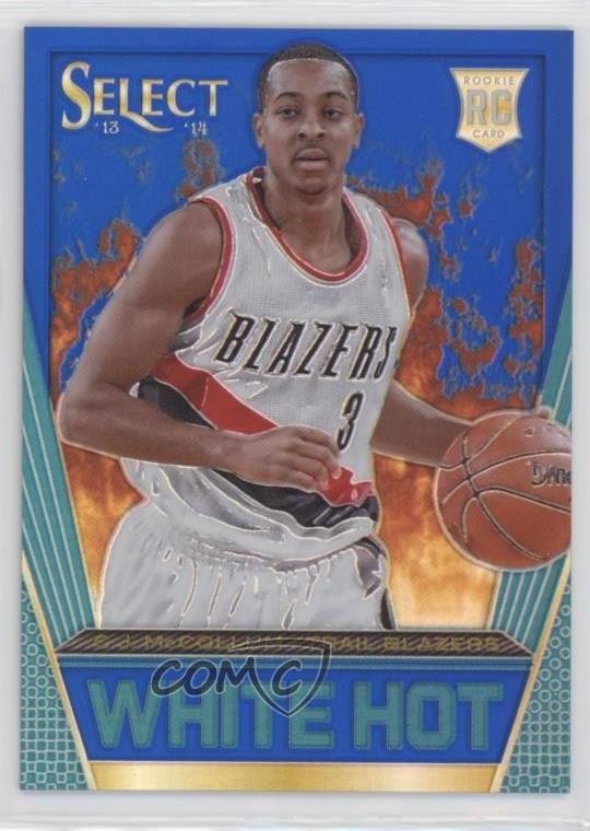 2013-14 Panini Select White Hot Blue Prizm 17/49 CJ McCollum #30 s6i