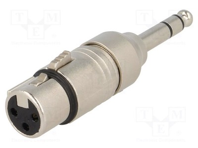 Adapter stereo PIN: 3 Jack 6,3mm Stecker,XLR weiblich