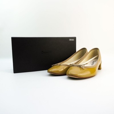 Repetto 37 1/2 size Camille low heel pumps beige ballet shoes with box