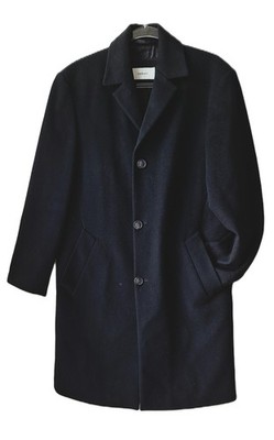 CACHAREL Wool Cashmere Men's Overcoat Size 46 Black Vintage