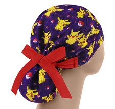 Scrub Cap Woman, Nurse Caps Long Hair, Ponytail Surgery Hat, Funny Surgical Hats