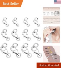 Versatile 12PCS Lobster Claw Clasps in Silver - Ideal for Necklaces  Bracelets