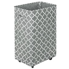 Large Rolling Laundry Basket Wheels 90L Collapsible Tall Laundry Hamper Handl...