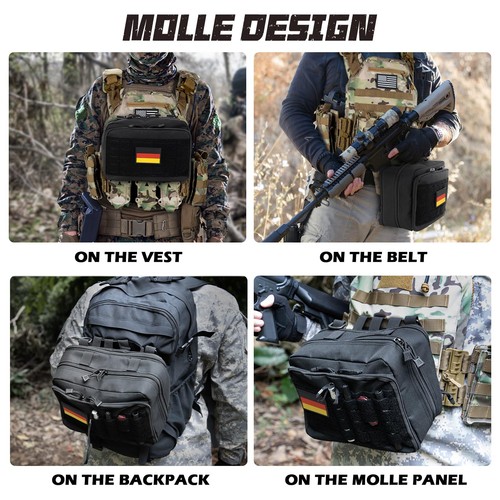 Molle Bag, Double Layer Tactical Pouch EDC Molle Pouch Large Molle Z... - Picture 6 of 7