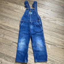OshKosh B'Gosh Vestbak Denim Overalls Made in USA Train Patch - size 4T