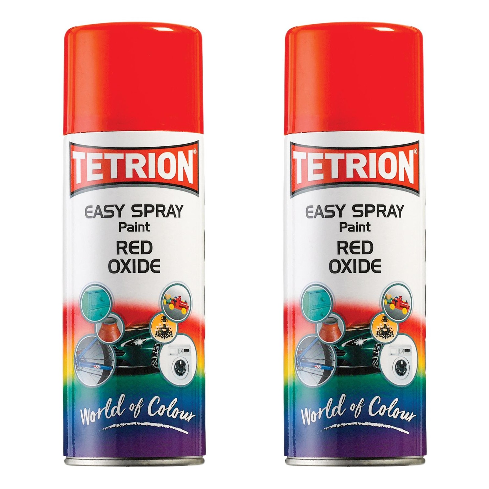 Tetrion Anti Rust Corrosion Aerosol Spray On Red Oxide Primer 400ml x2