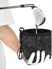 Portable Golf Club  Ball Cleaner Bag with Waterproof Liner and Clip