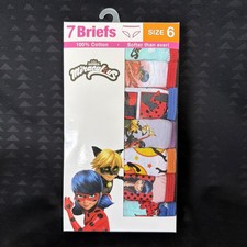 Miraculous Girls' Ladybug  7-Pack Underwear in Size 6, Multicolor/Assorted