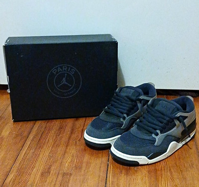Jordan Air Jordan 4 RM PSG Herren Sneaker Leder Low Top EU 41 US 8 Schwarz