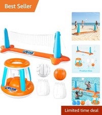 Joyin Inflatable Pool Float Set: 2-in-1 Volleyball Basketball Fun, Large Size