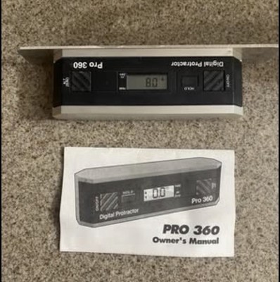 Pro 360 Digital Protractor Tested Working Great Condition