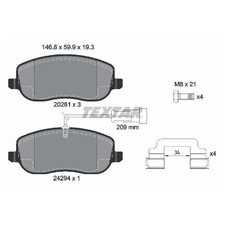 Satz Bremsbeläge Bremsklötze vorne für Fiat Croma 194 id21546