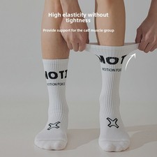 Reflective Cycling Long Socks, Thin Breathable for Hiking Running Mountain Road