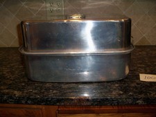 Vtg 3 pc Aluminum Roaster Roasting Pan Turkey WEAR EVER STYLE HEAVY DUTY RACK Vtg 3 pc Aluminum Roaster Roasting Pan Turkey WEAR EVER STYLE HEAVY DUTY RACK - Image 1