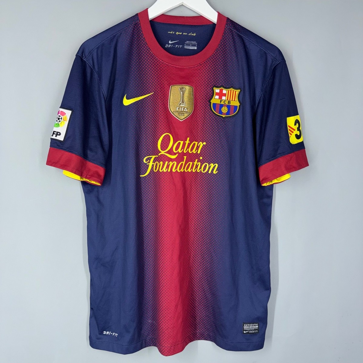 BARCELONA BARCA SPAIN 2012/2013 HOME FOOTBALL SHIRT JERSEY