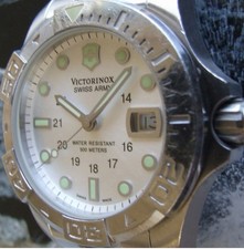 SWISS ARMY Mens DIVE MASTER 500 SILVER Dial 43mm DiveMaster SS BRACELET It Works