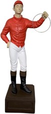 Classic Lawn Jockey Red Shirt Garden Statue, 36" Height