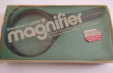 Vintage Bausch Lomb 5" Round Reading Magnifying Glass w/ Original Box