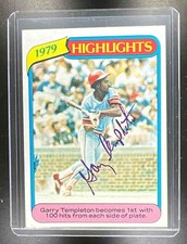 1980 Topps Garry Templeton with In Person Auto