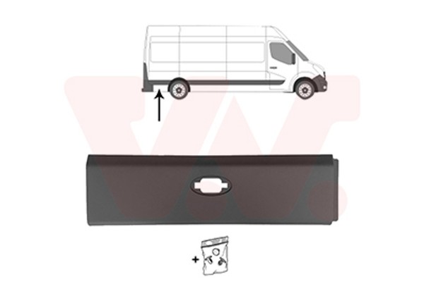 Zier-/Schutzleiste Seitenwand VAN Wezel 3799428 FüR Opel Movano X62 Bus Cdti FWD-image