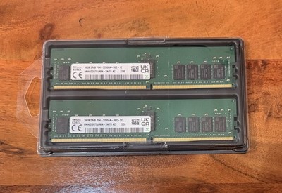 SK Hynix 32GB (2x16GB) DDR4-3200 ECC REG RDIMM 2Rx8 PC4-3200AA Server RAM