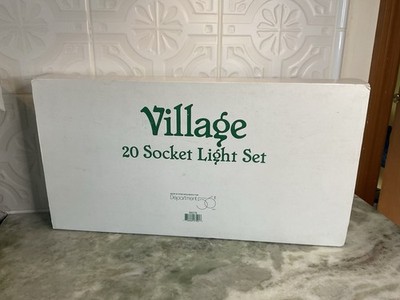 Dept 56 Village House Accessories 20 Socket Light Set #99278 Tested & Working!