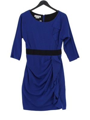 Kay Unger (New York) Bodycon Midikleid UK8 in Blau