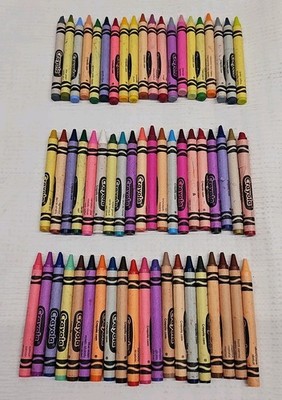 60 Vintage Crayola Crayons Some Retired Colors Mixed Lot Gently Used