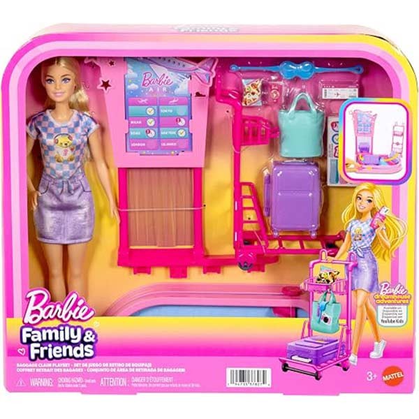BARBIE FAMILY FRIENDS RITIRO BAGAGLI PLAYSET