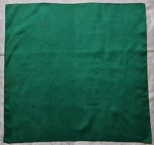 SCARF VINTAGE AUTHENTIC SOLID EMERALD GREEN SILK 28" SQUARE