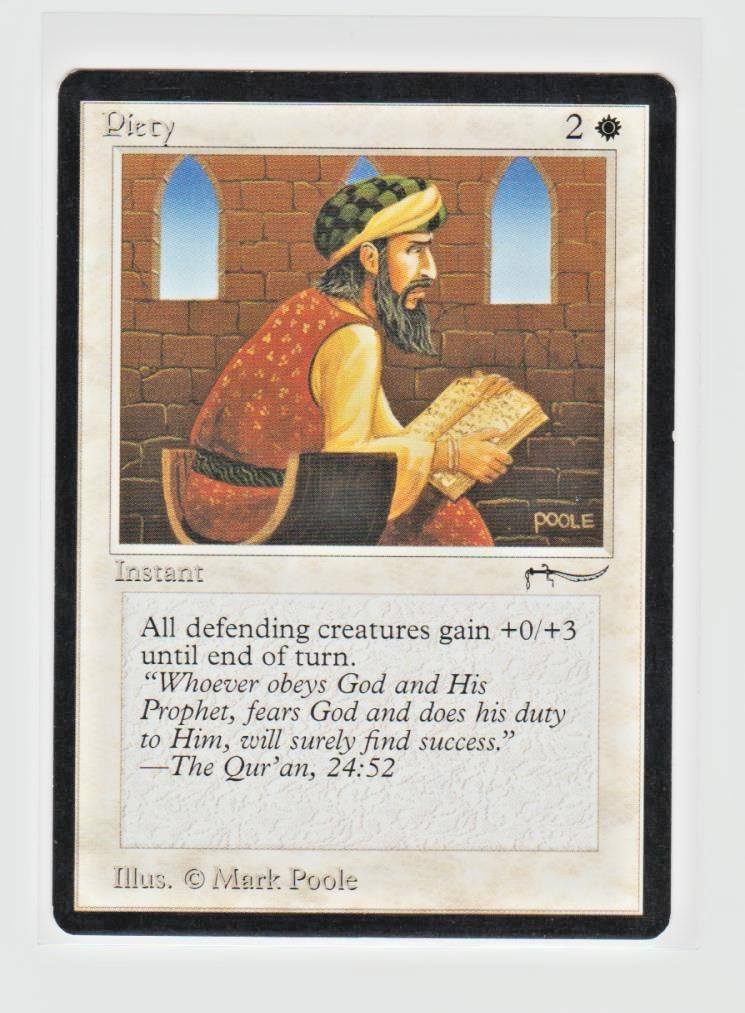 Magic the Gathering ~ MTG ~  1x Piety ~  M/NM ~ Arabian Nights ~ LIGHT