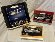 1990's Hallmark Keepsake Star Trek Magic Ornaments Lot of 3 w/Captain Kirk voice