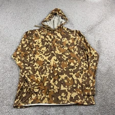 Duck Camp Hoodie Mens Extra Larg Brown Beige Camo Bamboo Hunting Uv Protection