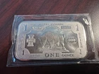 1 ounce silver bullion with Buffalo, .999 fine Silver