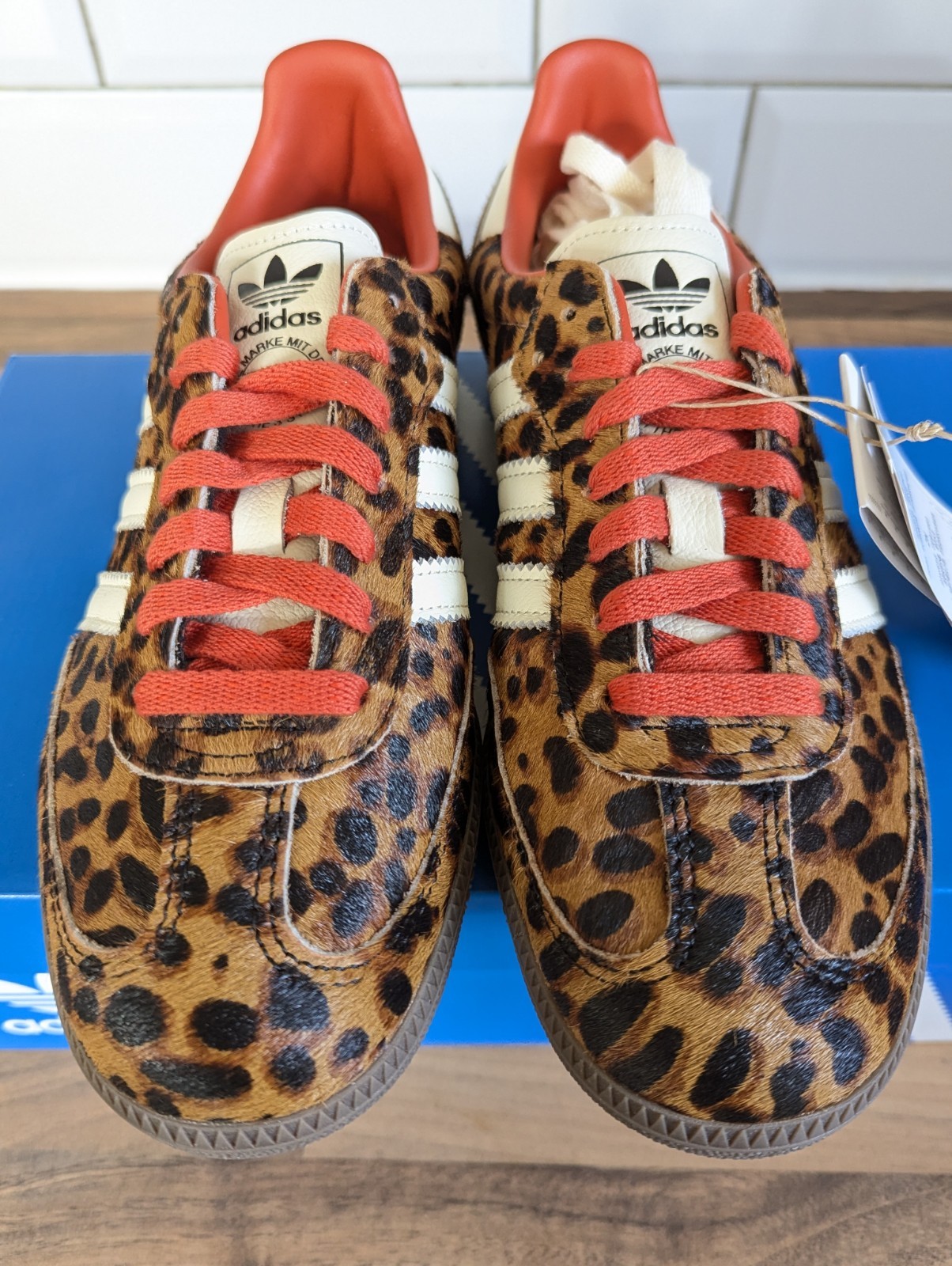 Adidas Samba OG Red/Leopard | Size UK 6.5 US 8 | JI2734 | In-Hand 🐆 image 9