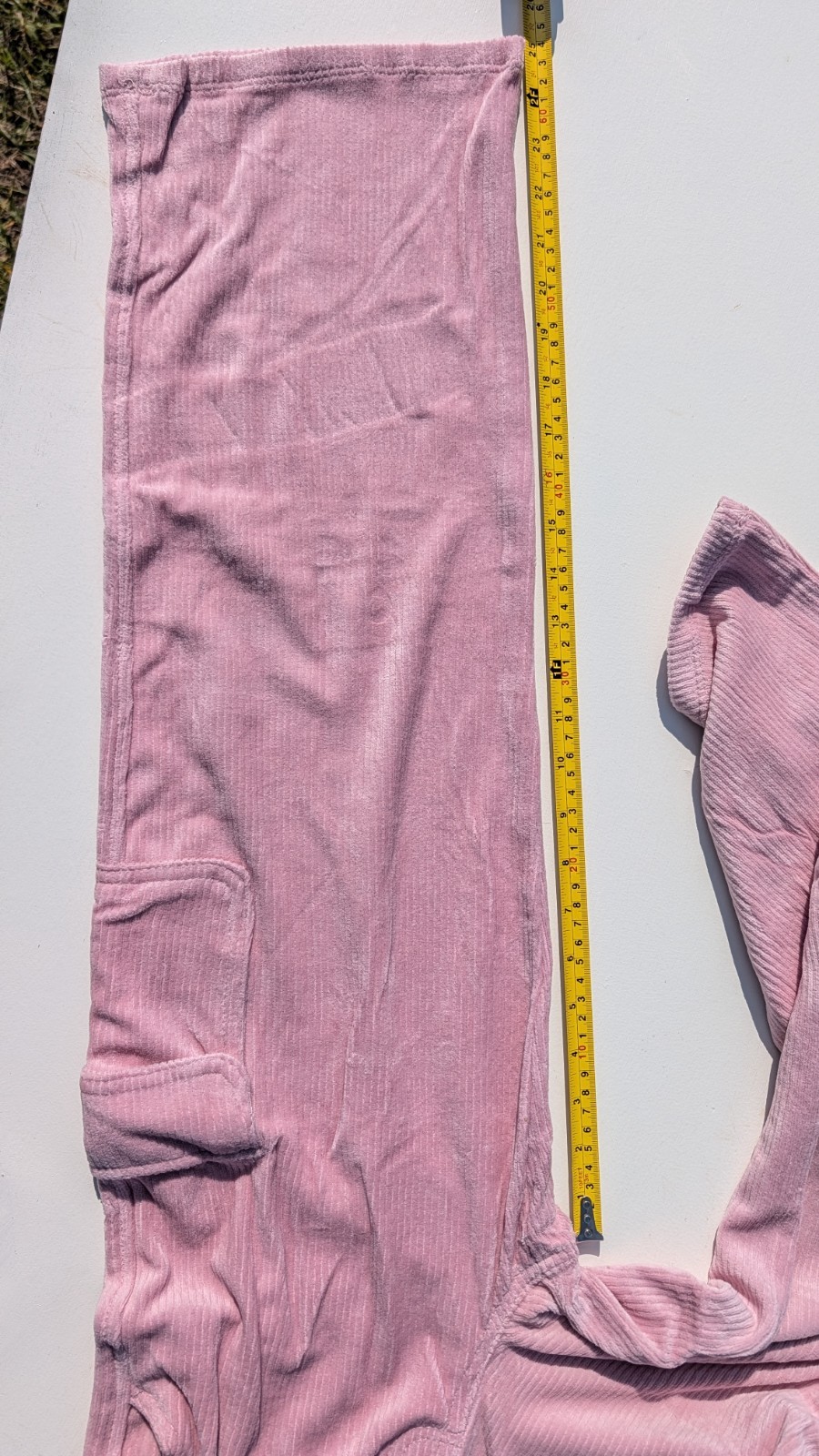 Cat & Jack Pink Cozy Ribbed Wide Leg Cargo Pants, L (10/12)