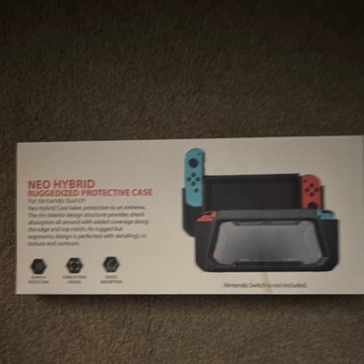 Neo Hybrid Ruggedized Black Case for Nintendo Switch Shock Absorption