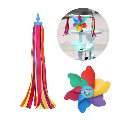 2 Stück Kid Bike Bibcock Decor Ribbon Buntes Windmühle für Kid Child Boy