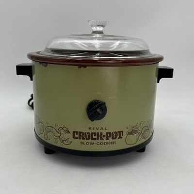 VINTAGE  70 s Rival Crock Pot Slow Cooker 2 Qt. 3102/3 Avacado Green Tested