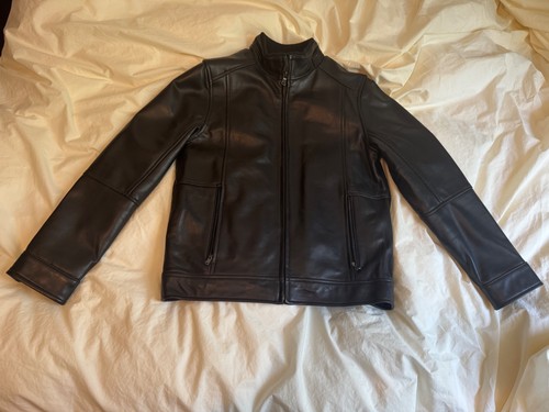 Peter Manning NYC Black Lambskin Leather Jacket Men's Small size 2 (36-37 chest)