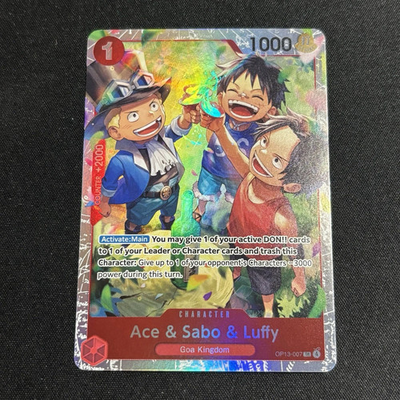 #ad Ace amp; Sabo amp; Luffy OP13 007 One Piece TCG English SR Foil NM Near Mint $3.92